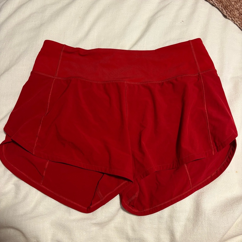 Lululemon Athletica Red Women's Athletic Shorts